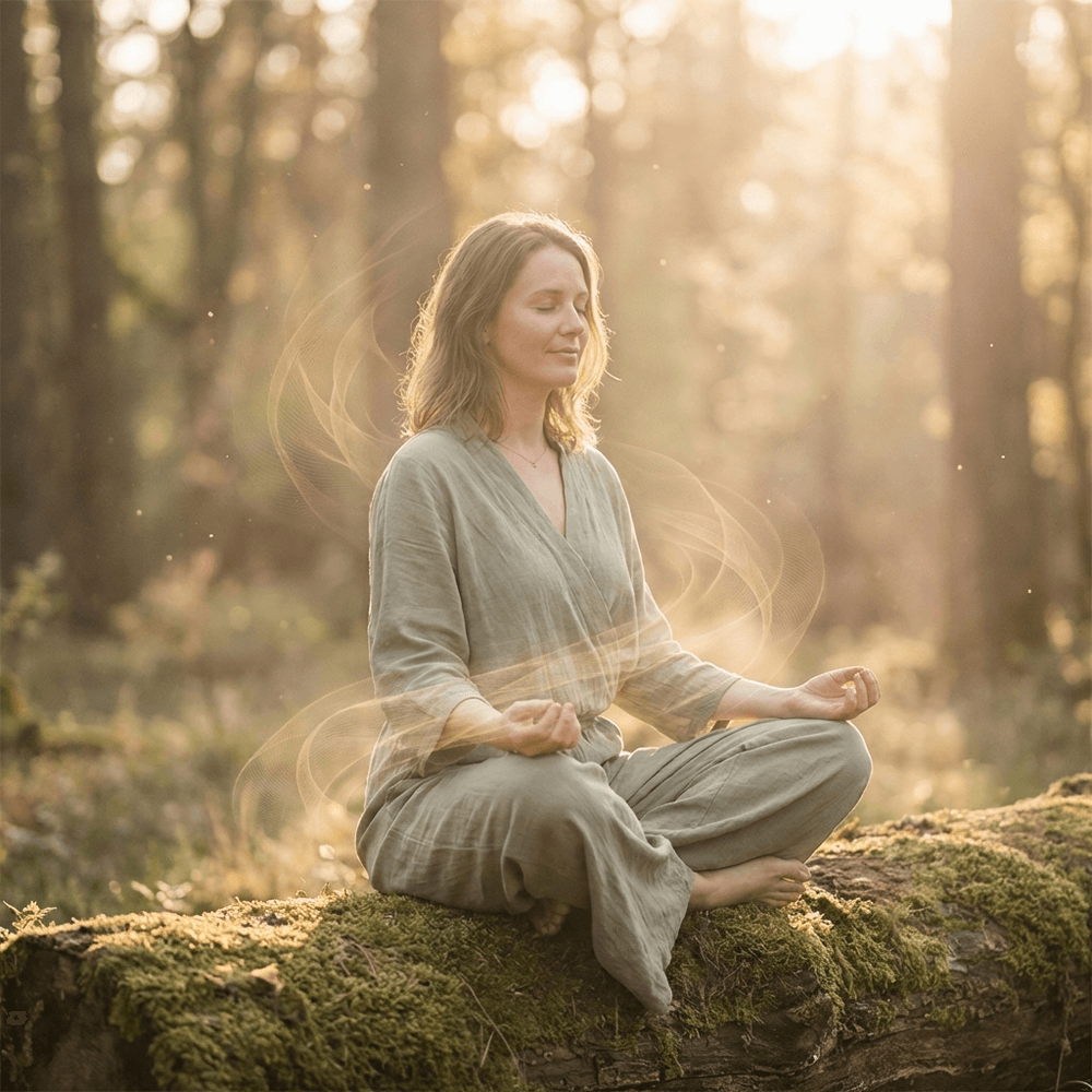 Woman practicing breathwork for nervous system regulation